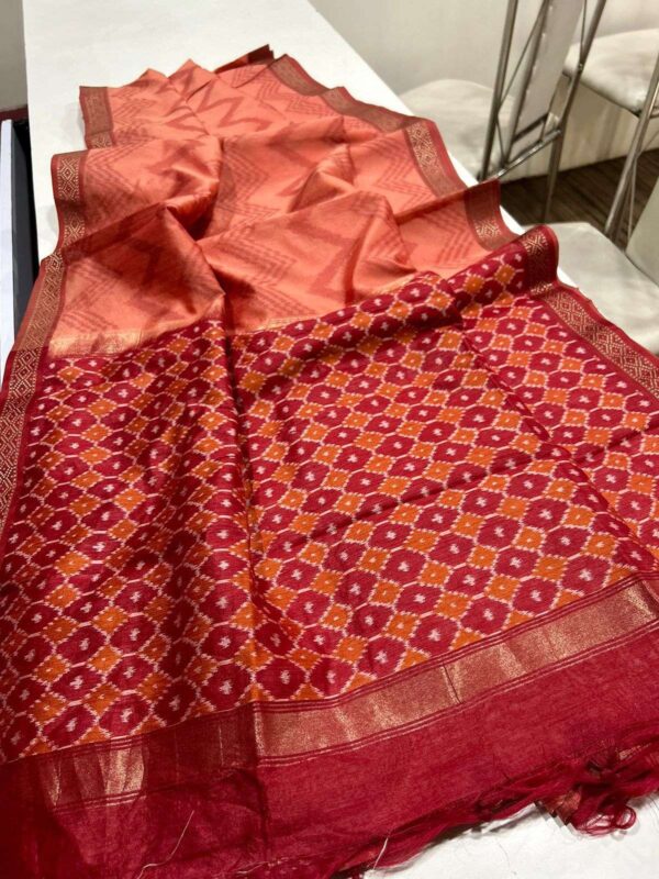 YUKTI LERIYA Soft Desi Tussar silk saree  YUKTI LERIYA Soft Desi Tussar silk saree, YUKTI LERIYA Soft Desi Tussar silk saree surat, YUKTI LERIYA Soft Desi Tussar silk saree new latest catalog, YUKTI LERIYA Soft Desi Tussar silk saree wholesale surat, YUKTI LERIYA Soft Desi Tussar silk saree single, YUKTI LERIYA Soft Desi Tussar silk saree catalog price, YUKTI LERIYA Soft Desi Tussar silk saree salwar suit, YUKTI LERIYA Soft Desi Tussar silk saree dresses, YUKTI LERIYA Soft Desi Tussar silk saree indian salwar suit, YUKTI LERIYA Soft Desi Tussar silk saree dress material yukti leriya soft desi tussar silk saree 8 2025 04 28 09 51 18 
                     YUKTI LERIYA Soft Desi Tussar silk saree
                     
                     
                     
                     Specification :
                     
                        
                           
						   
								Product Date:
								28-04-2025
							
                             							
								Name:
								Yukti Leriya Soft Desi Tussar Silk Saree
							
																					
								Cname:
								Yukti Leriya 
							
														
								Brand:
								
							
							
														
								Total Design:
								6 Pcs
							
														
														
								Per Piece Rate:
								INR 1099
							
														
														
								Full Catalog Rate:
								INR 6594								+ (5 % GST) + Shipping Charge
								
							
														
														
								Weight:
								6 Kg
							
																					
								Moq:
								Minimum 1 Pcs
							
														
														
														
								Type:
								Single Sarees
							
														
							
							
														
								Fabric:
								
									Tussar Silk								
							
																																																								
														
														
														
								Other Details:
								.🌹SUHANAS- Soft Desi Tussar🌹

   YUKTI LERIYA

Fabric🔥:
Soft Desi Tussar silk saree with all over laheriya (zigzag) pattern and traditional rich ikkat pallu with tiny contrast zari woven border and fancy tassels with contrast fully ikkat weaves blouse piece 

Rate - 1099/- only🫣

Ready stock available
Real Video is also attached for reference📽️💿🎥