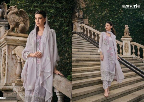 Zaveri FEMINA HIT DESIGN Soft organza wholesale suit - Image 4