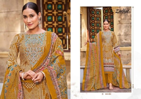 zulfat meher series 644001-644004 Pure Cotton wholesale suit  zulfat meher series 644001-644004 Pure Cotton wholesale suit , zulfat meher series 644001-644004 Pure Cotton wholesale suit  surat, zulfat meher series 644001-644004 Pure Cotton wholesale suit  new latest catalog, zulfat meher series 644001-644004 Pure Cotton wholesale suit  wholesale surat, zulfat meher series 644001-644004 Pure Cotton wholesale suit  single, zulfat meher series 644001-644004 Pure Cotton wholesale suit  catalog price, zulfat meher series 644001-644004 Pure Cotton wholesale suit  salwar suit, zulfat meher series 644001-644004 Pure Cotton wholesale suit  dresses, zulfat meher series 644001-644004 Pure Cotton wholesale suit  indian salwar suit, zulfat meher series 644001-644004 Pure Cotton wholesale suit  dress material zulfat meher series 644001 644004 pure cotton wholesale suit 1 2025 04 29 08 28 34 
                     zulfat meher series 644001-644004 Pure Cotton wholesale suit 
                     
                     
                     
                     Specification :
                     
                        
                           
						   
								Product Date:
								29-04-2025
							
                             							
								Name:
								Zulfat Meher Series 644001-644004 Pure Cotton Wholesale Suit 
							
																					
								Cname:
								Meher 
							
														
								Brand:
								Zulfat
							
							
														
								Total Design:
								4 Pcs
							
														
														
								Per Piece Rate:
								INR 900
							
														
														
								Full Catalog Rate:
								INR 3600								+ (5 % GST) + Shipping Charge
								
							
														
														
								Weight:
								4 Kg
							
																					
								Moq:
								Minimum 4 Pcs
							
														
														
														
								Type:
								Pakistani Salwar Kameez, Printed Salwar Kameez, Readymade Suits
							
														
							
							
														
								Fabric:
								
									Pure Cotton								
							
																																																								
														
														
														
								Other Details:
								READYMADE COLLECTION

 ......Zulfat Designer Suits...... 

                     presents

                    "MEHER" 
 ...exclusive designer collection...
                 
🔺Top: 100% Pure Cotton Exclusive Designer Print with  HEAVY HANDWORK 

🔺Dupatta: 100% Pure Cotton Mal Mal Print (2.30 mtrs apx)

🔺Bottom: 100% Pure Cotton 

🔺Pcs: 4

🔺 Rate: 900/-
 
SIZE - S, M, L, XL, XXL, 3XL, 4XL