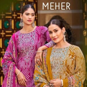 zulfat meher series 644001-644004 Pure Cotton wholesale suit