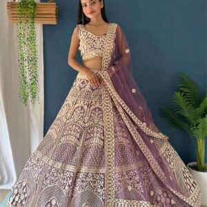 5018 unique colours net stitch lehenga unstitch blouse for womens