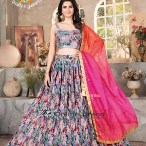 9235 tabby organza traditional chaniya choli wholesaler