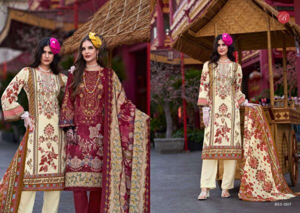 belliza designer studio - naira vol-109   belliza naira vol 109 pure cotton with heavy self embroidered party wear salwar kameez wholesale surat 10 2025 05 24 14 41 24.jpg belliza naira vol-109 pure cotton with heavy self embroidered party wear salwar kameez wholesale surat Catalogue Name : 24th May 2025 Name of Product : belliza designer studio - naira vol-109  No of Design : 8 Piece (MOQ : 1 Set) Product Rate Per Piece : ₹ 575 / Per Piece Product Full Catalogue Rate : ₹ 4600 (GST Extra) Full Catalogue Weight : 8 KG Product Type & Size: unstitched Product Details: 
					 NAIRA VOL 109 BY BELLIZA
 PURE MAL MAL COTTON DUPATTA
 SELF HEAVY EMBROIDERY WORK

BelliZa DesigNer StuDio

                     presents

             NAIRA VOL-109
 premium designer collection
                 
Top 100% Pure Cotton Digital Prints with Exclusive Heavy Self Embroidery (2.50 mtrs apx)

Dupatta 100% Pure MAL MAL Cotton Dupatta Digital Print* (2.30 mtrs apx)

Bottom 100% Pure Cotton (3 mtrs apx)

Pcs: 08

Rate: 575/-
 
Book Now