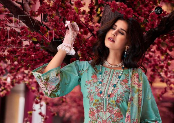 belliza designer studio - naira vol-109   belliza naira vol 109 pure cotton with heavy self embroidered party wear salwar kameez wholesale surat 14 2025 05 24 14 41 24.jpg belliza naira vol-109 pure cotton with heavy self embroidered party wear salwar kameez wholesale surat Catalogue Name : 24th May 2025 Name of Product : belliza designer studio - naira vol-109  No of Design : 8 Piece (MOQ : 1 Set) Product Rate Per Piece : ₹ 575 / Per Piece Product Full Catalogue Rate : ₹ 4600 (GST Extra) Full Catalogue Weight : 8 KG Product Type & Size: unstitched Product Details: 
					 NAIRA VOL 109 BY BELLIZA
 PURE MAL MAL COTTON DUPATTA
 SELF HEAVY EMBROIDERY WORK

BelliZa DesigNer StuDio

                     presents

             NAIRA VOL-109
 premium designer collection
                 
Top 100% Pure Cotton Digital Prints with Exclusive Heavy Self Embroidery (2.50 mtrs apx)

Dupatta 100% Pure MAL MAL Cotton Dupatta Digital Print* (2.30 mtrs apx)

Bottom 100% Pure Cotton (3 mtrs apx)

Pcs: 08

Rate: 575/-
 
Book Now