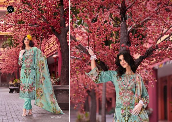belliza designer studio - naira vol-109   belliza naira vol 109 pure cotton with heavy self embroidered party wear salwar kameez wholesale surat 3 2025 05 24 14 41 24.jpg belliza naira vol-109 pure cotton with heavy self embroidered party wear salwar kameez wholesale surat Catalogue Name : 24th May 2025 Name of Product : belliza designer studio - naira vol-109  No of Design : 8 Piece (MOQ : 1 Set) Product Rate Per Piece : ₹ 575 / Per Piece Product Full Catalogue Rate : ₹ 4600 (GST Extra) Full Catalogue Weight : 8 KG Product Type & Size: unstitched Product Details: 
					 NAIRA VOL 109 BY BELLIZA
 PURE MAL MAL COTTON DUPATTA
 SELF HEAVY EMBROIDERY WORK

BelliZa DesigNer StuDio

                     presents

             NAIRA VOL-109
 premium designer collection
                 
Top 100% Pure Cotton Digital Prints with Exclusive Heavy Self Embroidery (2.50 mtrs apx)

Dupatta 100% Pure MAL MAL Cotton Dupatta Digital Print* (2.30 mtrs apx)

Bottom 100% Pure Cotton (3 mtrs apx)

Pcs: 08

Rate: 575/-
 
Book Now