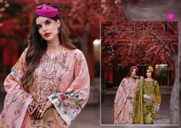 belliza designer studio - naira vol-109   belliza naira vol 109 pure cotton with heavy self embroidered party wear salwar kameez wholesale surat 6 2025 05 24 14 41 24.jpg belliza naira vol-109 pure cotton with heavy self embroidered party wear salwar kameez wholesale surat Catalogue Name : 24th May 2025 Name of Product : belliza designer studio - naira vol-109  No of Design : 8 Piece (MOQ : 1 Set) Product Rate Per Piece : ₹ 575 / Per Piece Product Full Catalogue Rate : ₹ 4600 (GST Extra) Full Catalogue Weight : 8 KG Product Type & Size: unstitched Product Details: 
					 NAIRA VOL 109 BY BELLIZA
 PURE MAL MAL COTTON DUPATTA
 SELF HEAVY EMBROIDERY WORK

BelliZa DesigNer StuDio

                     presents

             NAIRA VOL-109
 premium designer collection
                 
Top 100% Pure Cotton Digital Prints with Exclusive Heavy Self Embroidery (2.50 mtrs apx)

Dupatta 100% Pure MAL MAL Cotton Dupatta Digital Print* (2.30 mtrs apx)

Bottom 100% Pure Cotton (3 mtrs apx)

Pcs: 08

Rate: 575/-
 
Book Now
