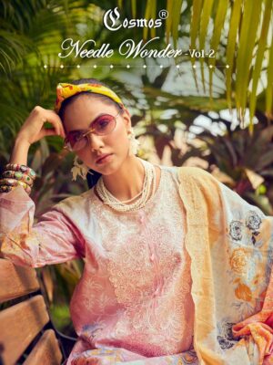 cosmos - needle wonder vol-2   cosmos needle wonder vol 2 201 208 series fancy embroidered casual wear salwar kameez wholesale sura.jpeg