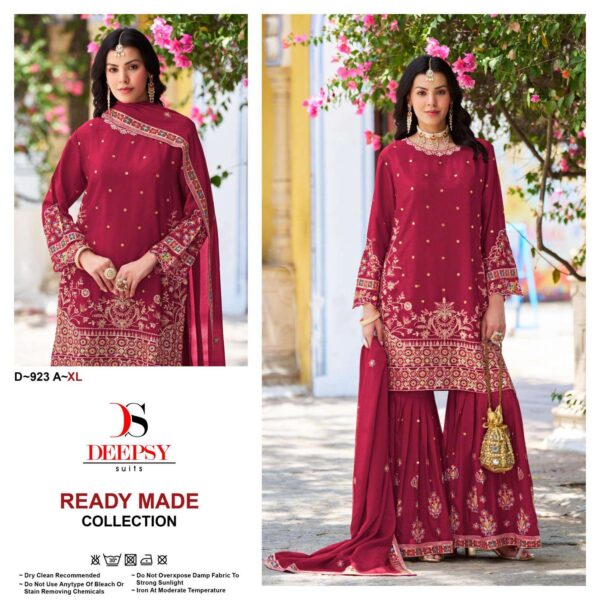 deepsy suits 923 readymade chinon ethnic pakistani plazzo kurti with dupatta - Image 2