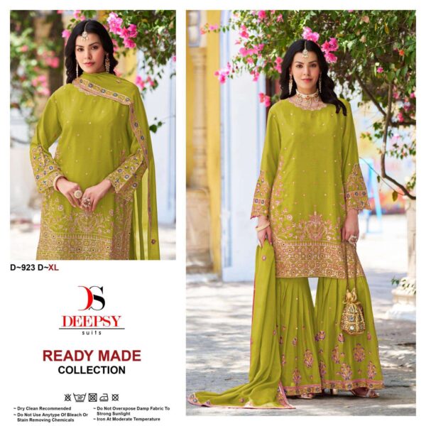 deepsy suits 923 readymade chinon ethnic pakistani plazzo kurti with dupatta - Image 4