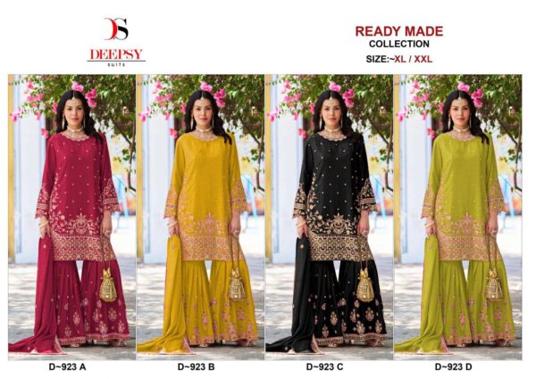 deepsy suits 923 readymade chinon ethnic pakistani plazzo kurti with dupatta - Image 5