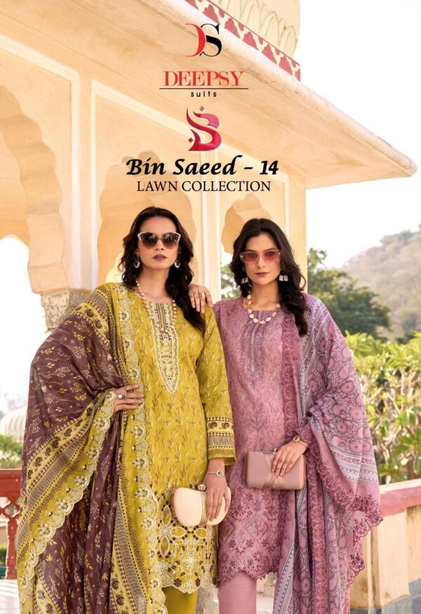 deepsy suits - bin saeed vol 14   deepsy suits bin saeed vol 14 1001 1006 series self embroidered cotton casual wear salwar kameez who.jpeg