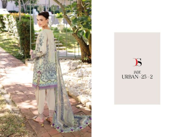 deepsy suits -  jade urban 25 vol-2   deepsy suits jade urban 25 vol 2 cotton pakistani wear embroidered salwar suits exporter surat 2 2025 05 27 15 42 13.jpg deepsy suits jade urban 25 vol-2  cotton pakistani wear embroidered salwar suits exporter surat Catalogue Name : 27th May 2025 Name of Product : deepsy suits -  jade urban 25 vol-2   No of Design : 8 Piece (MOQ : 1 Set) Product Rate Per Piece : ₹ 625 / Per Piece Product Full Catalogue Rate : ₹ 5000 (GST Extra) Full Catalogue Weight : 8 KG Product Type & Size: unstitched Product Details: 
					 Jade Urban Lawn 25-2  DEEPSY SUITS

Top - Pure cotton heavy patch embroidery 

Bot -  cotton solid 

Dup - Chiffon digital print 

Pcs: 8

Rate - 625(Chiffon dup )

Splendid Quality With Digitally Printed Fabric

Quilted Fabric Used For best quality results

READY TO SHIP