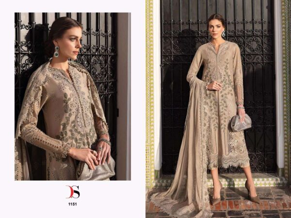 deepsy suits - maria b premium embroidered-25   deepsy suits maria b premium embroidered 25 1151 1154 series exclusive embroidered party wear unstitch salwar kameez wholesale surat 4 2025 05 26 11 35 44.jpg deepsy suits maria b premium embroidered-25 1151-1154 series exclusive embroidered party wear unstitch salwar kameez wholesale surat Catalogue Name : 26th May 2025 Name of Product : deepsy suits - maria b premium embroidered-25  No of Design : 4 Piece (MOQ : 1 Set) Product Rate Per Piece : ₹ 1220 / Per Piece Product Full Catalogue Rate : ₹ 4880 (GST Extra) Full Catalogue Weight : 4 KG Product Type & Size: unstitched Product Details: 
					 
Maria B Premium Embroidered 25by  DEEPSY SUITS

Top - Pure cotton with heavy self embroidery attached emb patches 

Bot -  cotton solid 

Dup - Chiffon print / chiffon with emb 

Pcs: 4

Rate -  1220 ( chiffon dup )
 

Splendid Quality With Digitally Printed Fabric

Quilted Fabric Used For best quality results