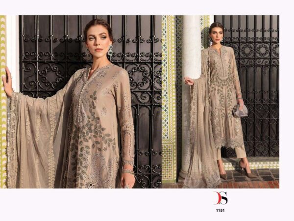 deepsy suits - maria b premium embroidered-25   deepsy suits maria b premium embroidered 25 1151 1154 series exclusive embroidered party wear unstitch salwar kameez wholesale surat 7 2025 05 26 11 35 45.jpg deepsy suits maria b premium embroidered-25 1151-1154 series exclusive embroidered party wear unstitch salwar kameez wholesale surat Catalogue Name : 26th May 2025 Name of Product : deepsy suits - maria b premium embroidered-25  No of Design : 4 Piece (MOQ : 1 Set) Product Rate Per Piece : ₹ 1220 / Per Piece Product Full Catalogue Rate : ₹ 4880 (GST Extra) Full Catalogue Weight : 4 KG Product Type & Size: unstitched Product Details: 
					 
Maria B Premium Embroidered 25by  DEEPSY SUITS

Top - Pure cotton with heavy self embroidery attached emb patches 

Bot -  cotton solid 

Dup - Chiffon print / chiffon with emb 

Pcs: 4

Rate -  1220 ( chiffon dup )
 

Splendid Quality With Digitally Printed Fabric

Quilted Fabric Used For best quality results