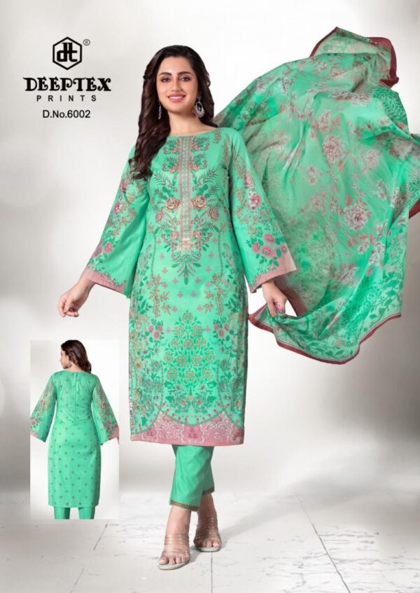 deeptex prints roohi zara vol 6 series 6001-6008 cotton lawn wholesale suit - Image 5