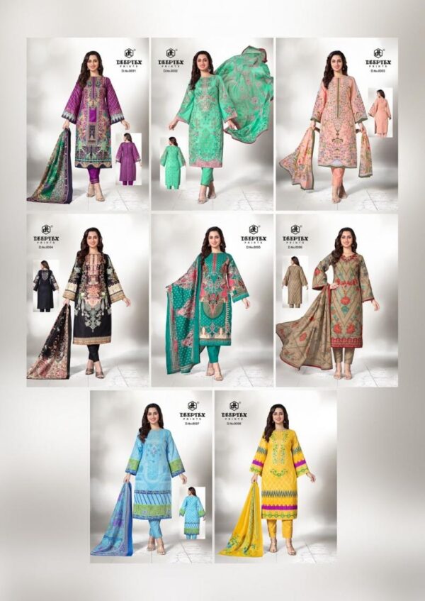 deeptex prints roohi zara vol 6 series 6001-6008 cotton lawn wholesale suit - Image 6
