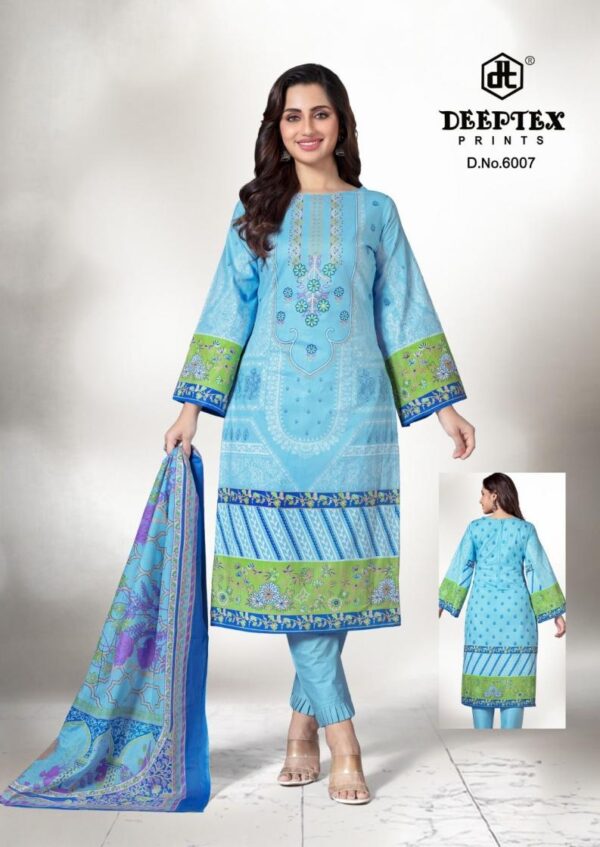deeptex prints roohi zara vol 6 series 6001-6008 cotton lawn wholesale suit - Image 7
