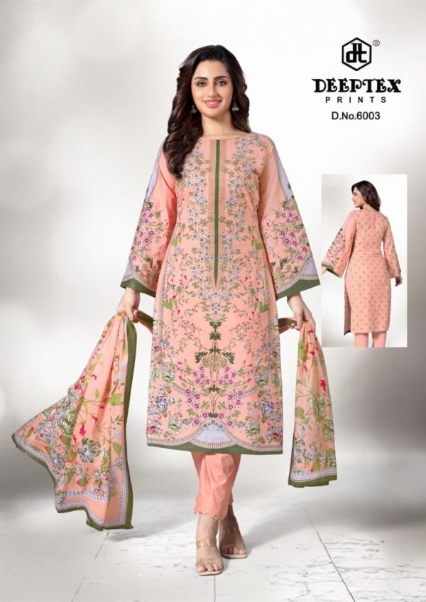 deeptex prints roohi zara vol 6 series 6001-6008 cotton lawn wholesale suit - Image 8