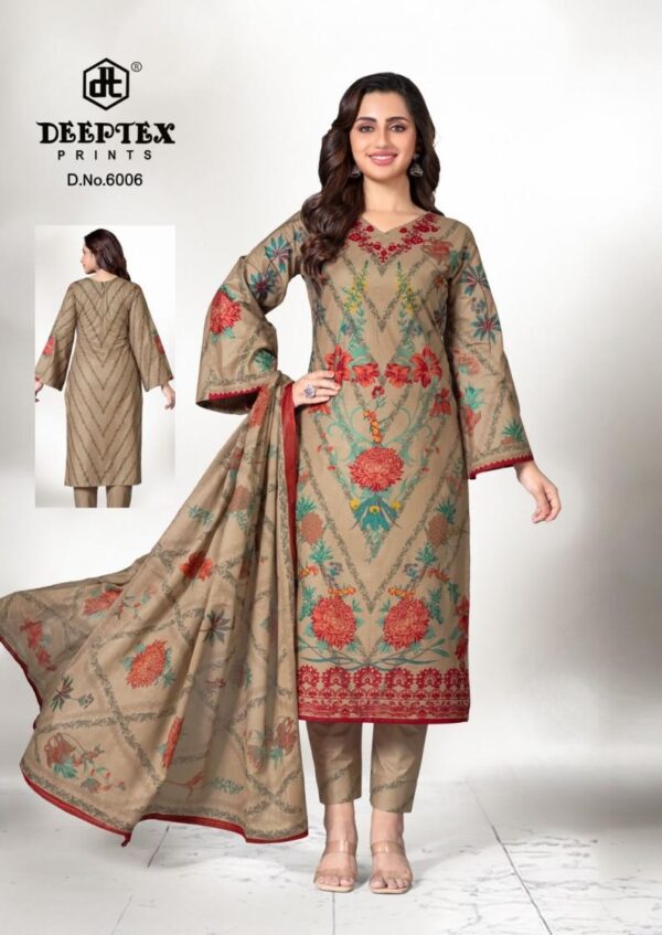 deeptex prints roohi zara vol 6 series 6001-6008 cotton lawn wholesale suit - Image 9