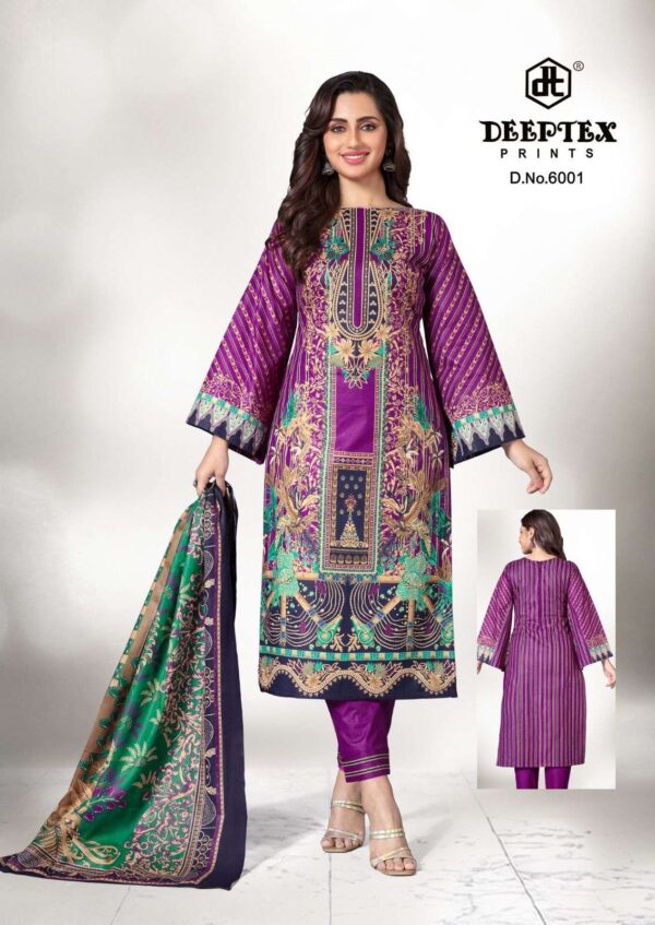 deeptex prints - roohi zara vol-6   deeptex roohi zara vol 6 6001 6006 series lawn designer casual wear salwar kameez wholesale surat 0 2025 05 20 13 47 39.jpg deeptex roohi zara vol-6 6001-6006 series lawn designer casual wear salwar kameez wholesale surat Catalogue Name : 20th May 2025 Name of Product : deeptex prints - roohi zara vol-6  No of Design : 8 Piece (MOQ : 1 Set) Product Rate Per Piece : ₹ 465 / Per Piece Product Full Catalogue Rate : ₹ 3720 (GST Extra) Full Catalogue Weight : 8 KG Product Type & Size: unstitched Product Details: 
					 DEEPTEX PRINTS

     New Launch 

ROOHI ZARA KARACHI VOL-6

8 piece catalogue

TOP:-HEAVY POPLIN LAWN
BOTTOM:-HEAVY LAWN
DUPATTA:-HEAVY MAL MAL COTTON

(CUT:-2.50+2.00+2.25)

RATE:- 465+GST


BOOK YOUR ORDER NOW

In Deeptex Brand Payment Mode hand to hand
No return No exchange
