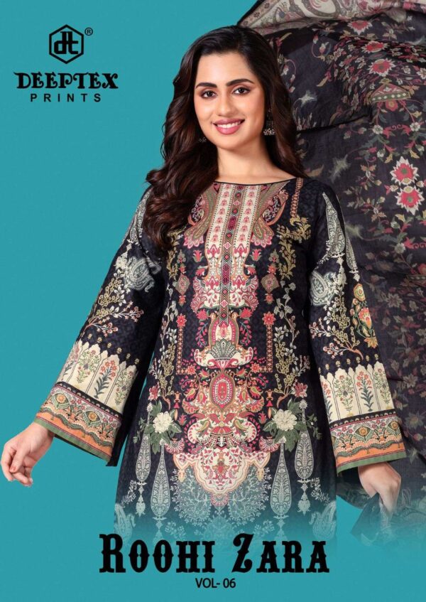 deeptex prints - roohi zara vol-6   deeptex roohi zara vol 6 6001 6006 series lawn designer casual wear salwar kameez wholesale surat 20.jpeg