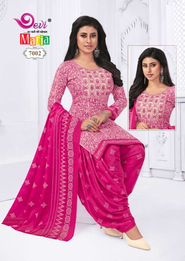 Devi Maria Vol-7 series 7001-7012 Heavy Indo Cotton wholesale suit  Devi Maria Vol-7 series 7001-7012 Heavy Indo Cotton wholesale suit , Devi Maria Vol-7 series 7001-7012 Heavy Indo Cotton wholesale suit  surat, Devi Maria Vol-7 series 7001-7012 Heavy Indo Cotton wholesale suit  new latest catalog, Devi Maria Vol-7 series 7001-7012 Heavy Indo Cotton wholesale suit  wholesale surat, Devi Maria Vol-7 series 7001-7012 Heavy Indo Cotton wholesale suit  single, Devi Maria Vol-7 series 7001-7012 Heavy Indo Cotton wholesale suit  catalog price, Devi Maria Vol-7 series 7001-7012 Heavy Indo Cotton wholesale suit  salwar suit, Devi Maria Vol-7 series 7001-7012 Heavy Indo Cotton wholesale suit  dresses, Devi Maria Vol-7 series 7001-7012 Heavy Indo Cotton wholesale suit  indian salwar suit, Devi Maria Vol-7 series 7001-7012 Heavy Indo Cotton wholesale suit  dress material devi maria vol 7 series 7001 7012 heavy indo cotton wholesale suit 1 2025 05 16 19 46 18 
                     Devi Maria Vol-7 series 7001-7012 Heavy Indo Cotton wholesale suit 
                     
                     
                     
                     Specification :
                     
                        
                           
						   
								Product Date:
								16-05-2025
							
                             							
								Name:
								Devi Maria Vol-7 Series 7001-7012 Heavy Indo Cotton Wholesale Suit 
							
																					
								Cname:
								Devi Maria Vol-7
							
														
								Brand:
								Devi
							

														
								Total Design:
								12 Pcs
							
							
														
								Per Piece Rate:
								INR 390
							
							
														
								Full Catalog Rate:
								INR 4680								+ (5 % GST) + Shipping Charge
								
							
							
														
								Weight:
								12 Kg
							
																					
								Moq:
								Minimum 12 Pcs
							
							
							
														
								Type:
								Cotton Ladies Suits, Readymade Suits, Patiyala Salwar Kameez
							
							


														
								Fabric:
								
									Cotton Indo								
							
																																																	
							
							
														
								Other Details:
								Catalog    Devi Maria Vol-7 – Readymade With Lining
Pcs    12
AVG. Price    390
Full Price    4680
Full Price With Gst    4914
Size    Full Stitched, L (40), XL (42), 2XL (44), 3XL (46)
Fabric    Indo Cotton
Initial Delivery    4 – 5 Working Days
Availability    Ready to Ship
Other Details    
Top – Heavy Indo Cotton Printed With Neck Embroidery Patch With Inner(Lining) | Size – L(40) / XL(42) / XXL(44) / 3XL(46)
Bottom – Heavy Indo Cotton Printed | Size – L(40) / XL(42) / XXL(44) / 3XL(46)
Dupatta – Heavy Indo Cotton Printed | Cut:- 2.25 Mtrs