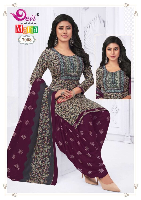 Devi Maria Vol-7 series 7001-7012 Heavy Indo Cotton wholesale suit - Image 11