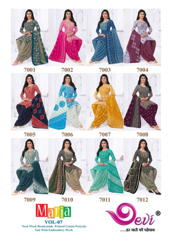 Devi Maria Vol-7 series 7001-7012 Heavy Indo Cotton wholesale suit - Image 15