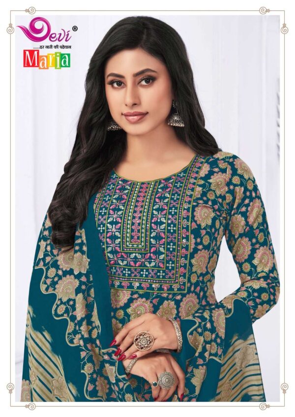 Devi Maria Vol-7 series 7001-7012 Heavy Indo Cotton wholesale suit - Image 4