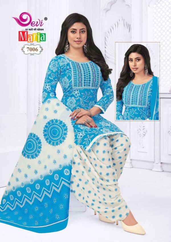 Devi Maria Vol-7 series 7001-7012 Heavy Indo Cotton wholesale suit - Image 7