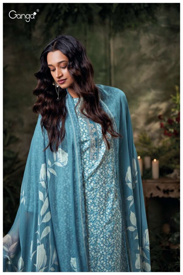 ganga - cianna 3574   ganga cianna 3574 cotton with embroidered salwar suit collection online surat 6 2025 05 31 14 51 11.jpg ganga cianna 3574 cotton with embroidered salwar suit collection online surat Catalogue Name : 31st May 2025 Name of Product : ganga - cianna 3574  No of Design : 4 Piece (MOQ : 1 Set) Product Rate Per Piece : ₹ 1235 / Per Piece Product Full Catalogue Rate : ₹ 4940 (GST Extra) Full Catalogue Weight : 4 KG Product Type & Size: unstitched Product Details: 
					 GANGA
Presents

CIANNA 3574

TOP
PREMIUM COTTON PRINTED WITH EMBROIDERY, SOLID COTTON BORDER ON DAMAN.

BOTTOM
PREMIUM COTTON SOLID COLOR.

DUPATTA
PREMIUM PURE CHIFFON PRINTED.

RATE:
1235/-