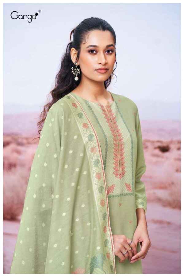 ganga - cracia 3517   ganga cracia 3517 viscose silk with embroidered salwar kameez wholesale surat 0 2025 05 24 15 42 17.jpg ganga cracia 3517 viscose silk with embroidered salwar kameez wholesale surat Catalogue Name : 24th May 2025 Name of Product : ganga - cracia 3517  No of Design : 2 Piece (MOQ : 1 Set) Product Rate Per Piece : ₹ 2495 / Per Piece Product Full Catalogue Rate : ₹ 4990 (GST Extra) Full Catalogue Weight : 2 KG Product Type & Size: unstitched Product Details: 
					 GANGA
Presents

CRACIA 3517

TOP
PREMIUM PURE VISCOSE SILK
JACOUARD WITH HAND
EMBROIDERY, SWAROVSKI WORK,
CROCHET LACE ON DAMAN.

BOTTOM
PREMIUM COTTON SOLID COLOR

DUPATTA
PREMIUM VISCOSE SILK JACOUARD
WITH CROCHET LACE BORDER.

RATE:
2495/-