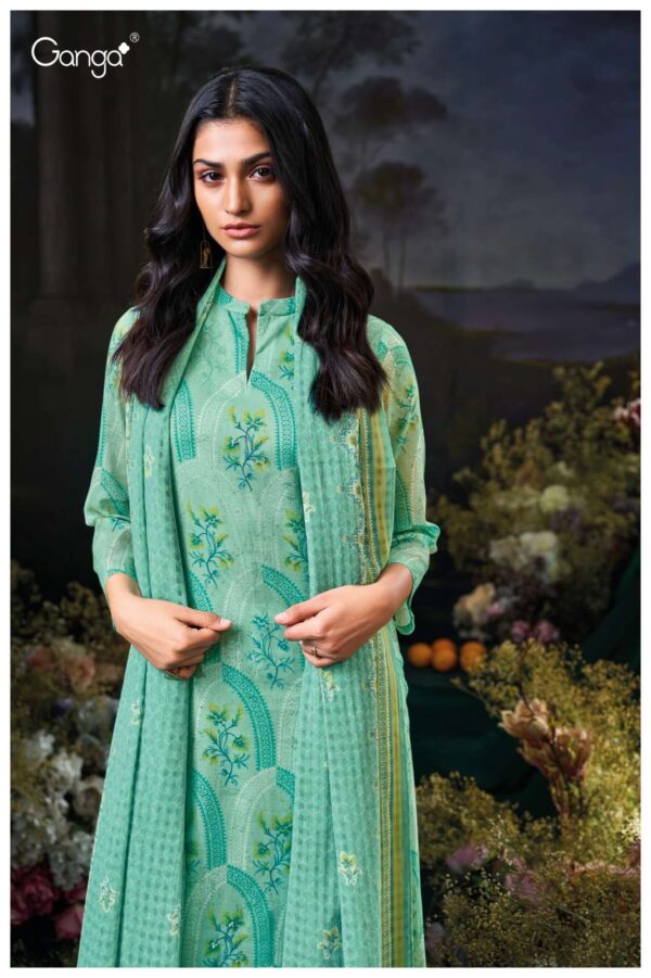 ganga - gigi 3602   ganga gigi 3602 premium cotton with embroidered casual wear suit supplier surat 2 2025 05 27 15 59 08.jpg ganga gigi 3602 premium cotton with embroidered casual wear suit supplier surat Catalogue Name : 27th May 2025 Name of Product : ganga - gigi 3602  No of Design : 4 Piece (MOQ : 1 Set) Product Rate Per Piece : ₹ 1525 / Per Piece Product Full Catalogue Rate : ₹ 6100 (GST Extra) Full Catalogue Weight : 4 KG Product Type & Size: unstitched Product Details: 
					 GANGA
Presents

GIGI 3602

TOP
PREMIUM COTTON MAL PRINTED
WITH HAND EMBROIDERY, HAND WORK.

BOTTOM
PREMIUM COTTON SOLID COLOR

DUPATTA
PREMIUM COTTON MALPATTERN PRINTED.

RATE:
1525/-