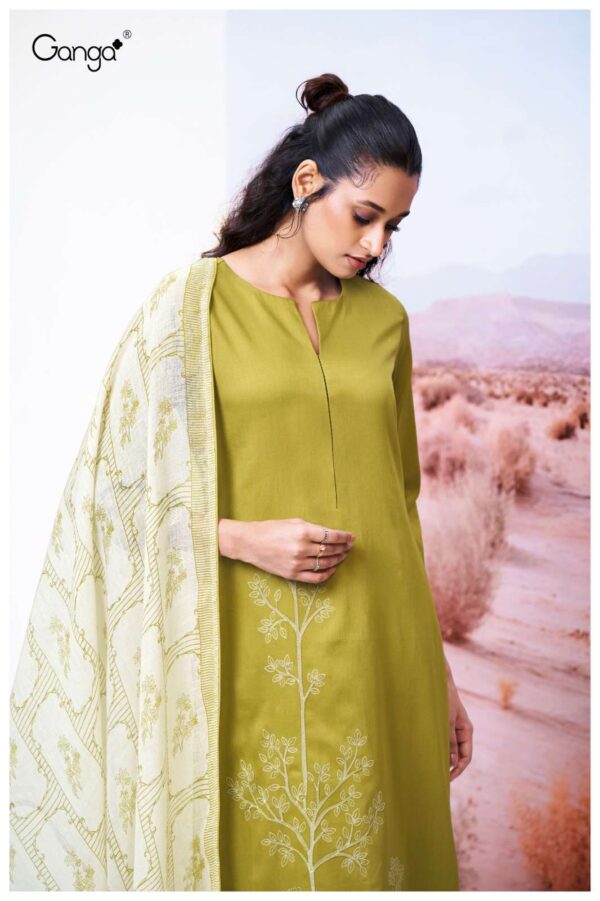 ganga - isheeta 3550   ganga isheeta 3550 cotton silk with embroidered exclusive designer salwar kameez wholesale surat 5 2025 05 23 11 43 47.jpg ganga isheeta 3550 cotton silk with embroidered exclusive designer salwar kameez wholesale surat Catalogue Name : 23rd May 2025 Name of Product : ganga - isheeta 3550  No of Design : 4 Piece (MOQ : 1 Set) Product Rate Per Piece : ₹ 1940 / Per Piece Product Full Catalogue Rate : ₹ 7760 (GST Extra) Full Catalogue Weight : 4 KG Product Type & Size: unstitched Product Details: 
					 GANGA
Presents

ISHEETA 3550

TOP
PREMIUM COTTON SILK SATIN
SOLID COLOR WITH EMBROIDERY, SATIN PRINTED BORDER LACE ON DAMAN & SLEEVES.

воТтом
PREMIUM COTTON SILK SOLID COLOR.

DUPATTA
PREMIUM PURE LINEN JACOUARD
PRINTED WITH SATIN SOLID COLOR BORDER.

RATE:
1940/-