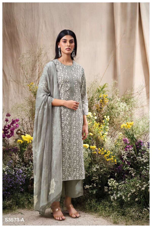 ganga - johitha 3573   ganga johitha 3573 cotton print with embroidered casual wear suit supplier 0 2025 05 27 16 52 47.jpg ganga johitha 3573 cotton print with embroidered casual wear suit supplier  Catalogue Name : 27th May 2025 Name of Product : ganga - johitha 3573  No of Design : 4 Piece (MOQ : 1 Set) Product Rate Per Piece : ₹ 1235 / Per Piece Product Full Catalogue Rate : ₹ 4940 (GST Extra) Full Catalogue Weight : 4 KG Product Type & Size: unstitched Product Details: 
					 GANGA
Presents

JONITHA 3573

TOP
PREMIUM COTTON PRINTED WITH EMBROIDERY, CROCHET LACE ON DAMAN.

воТТом
PREMIUM COTTON SOLID COLOR

DUPATTA
PREMIUM PURE CHIFFON PRINTED.

RATE:
1235/-