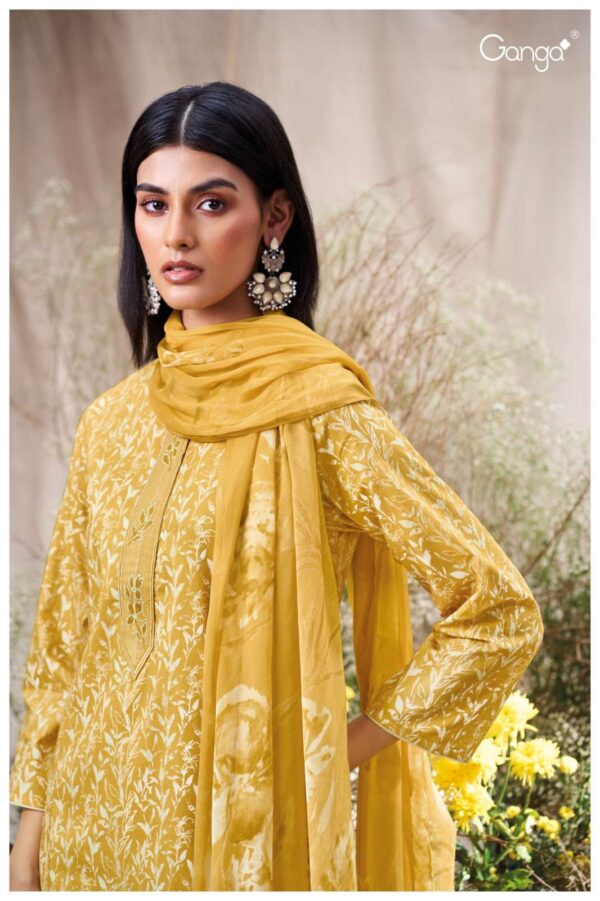 ganga - johitha 3573   ganga johitha 3573 cotton print with embroidered casual wear suit supplier 7 2025 05 27 16 52 47.jpg ganga johitha 3573 cotton print with embroidered casual wear suit supplier  Catalogue Name : 27th May 2025 Name of Product : ganga - johitha 3573  No of Design : 4 Piece (MOQ : 1 Set) Product Rate Per Piece : ₹ 1235 / Per Piece Product Full Catalogue Rate : ₹ 4940 (GST Extra) Full Catalogue Weight : 4 KG Product Type & Size: unstitched Product Details: 
					 GANGA
Presents

JONITHA 3573

TOP
PREMIUM COTTON PRINTED WITH EMBROIDERY, CROCHET LACE ON DAMAN.

воТТом
PREMIUM COTTON SOLID COLOR

DUPATTA
PREMIUM PURE CHIFFON PRINTED.

RATE:
1235/-