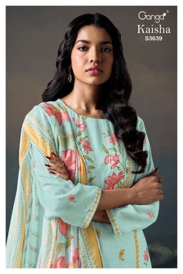 ganga - kaisha 3639   ganga kaisha 3639 bemberg silk hand embroidery with digital printed suit supplier surat 2025 05 29 1.jpeg