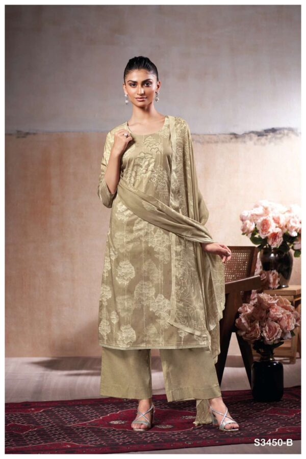 ganga -  linzy 3450   ganga linzy 3450 designer premium cotton embroidred salwar kameez wholesale price surat 7 2025 05 22 16 32 37.jpg ganga linzy 3450 designer premium cotton embroidred salwar kameez wholesale price surat  Catalogue Name : 22nd May 2025 Name of Product : ganga -  linzy 3450  No of Design : 4 Piece (MOQ : 1 Set) Product Rate Per Piece : ₹ 1525 / Per Piece Product Full Catalogue Rate : ₹ 6100 (GST Extra) Full Catalogue Weight : 4 KG Product Type & Size: unstitched Product Details: 
					 GANGA
Presents

LINZY 3450

TOP
PREMIUM COTTON PRINTED WITH HAND EMBROIDERY AND
EMBROIDERY LACE ON DAMAN

BOTTOM
PREMIUM COTTON SOLID COLOR

DUPATTA
PREMIUM PURE CHIFFON PRINTED.

RATE:
1525/-