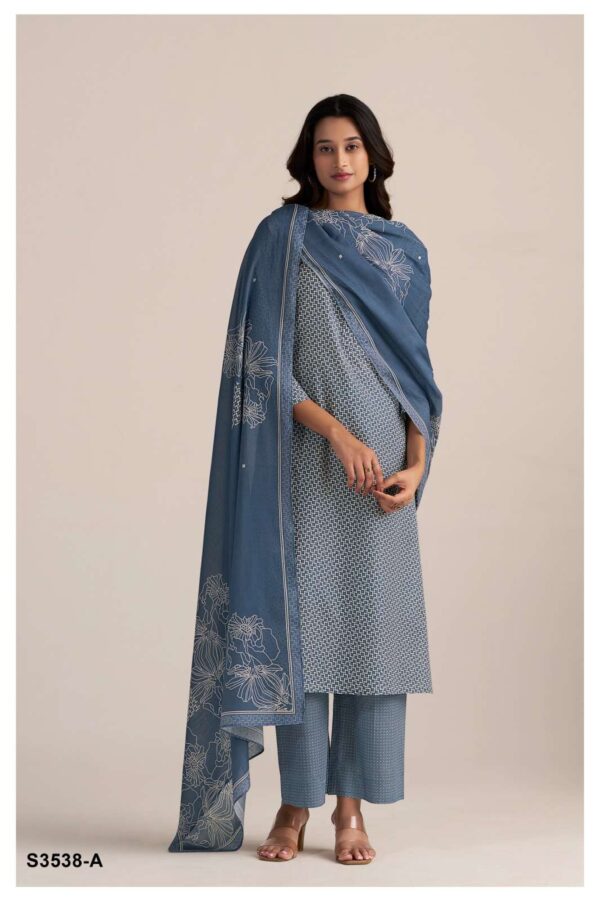 ganga - noelle 3538   ganga noelle 3538 premium cotton designer unstitched party wear salwar kameez buy wholesale surat 3 2025 04 24 11 53 58.jpg ganga noelle 3538 premium cotton designer unstitched party wear salwar kameez buy wholesale surat Catalogue Name : 23rd May 2025 Name of Product : ganga - noelle 3538  No of Design : 4 Piece (MOQ : 1 Set) Product Rate Per Piece : ₹ 1120 / Per Piece Product Full Catalogue Rate : ₹ 4480 (GST Extra) Full Catalogue Weight : 4 KG Product Type & Size: unstitched Product Details: 
					  GANGA
Presents

NOELLE 3538

TOP
PREMIUM COTTON PRINTED

BOTTOM
PREMIUM COTTON PRINTED

DUPATTA
PREMIUM COTTON MAL PRINTED

RATE
1120/-