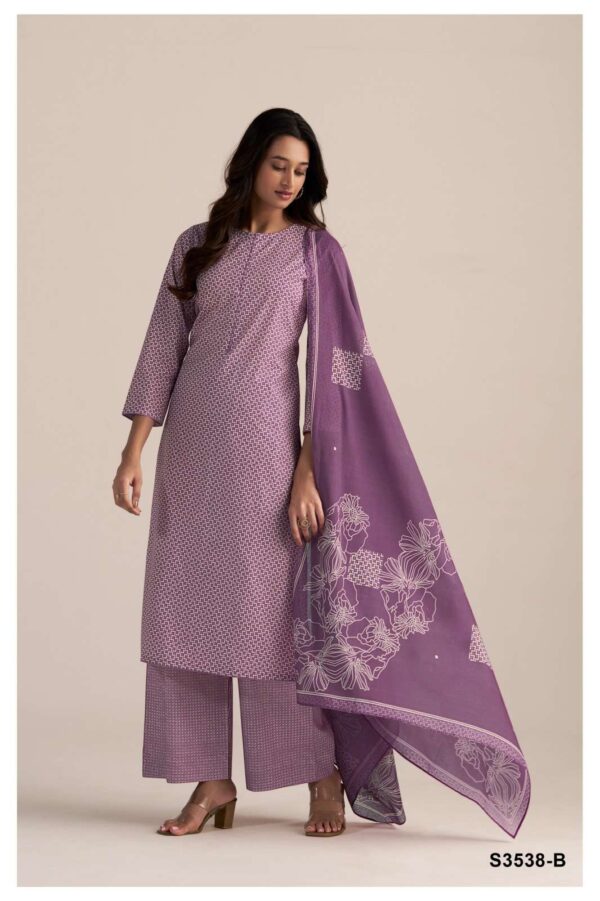 ganga - noelle 3538   ganga noelle 3538 premium cotton designer unstitched party wear salwar kameez buy wholesale surat 4 2025 04 24 11 53 58.jpg ganga noelle 3538 premium cotton designer unstitched party wear salwar kameez buy wholesale surat Catalogue Name : 23rd May 2025 Name of Product : ganga - noelle 3538  No of Design : 4 Piece (MOQ : 1 Set) Product Rate Per Piece : ₹ 1120 / Per Piece Product Full Catalogue Rate : ₹ 4480 (GST Extra) Full Catalogue Weight : 4 KG Product Type & Size: unstitched Product Details: 
					  GANGA
Presents

NOELLE 3538

TOP
PREMIUM COTTON PRINTED

BOTTOM
PREMIUM COTTON PRINTED

DUPATTA
PREMIUM COTTON MAL PRINTED

RATE
1120/-