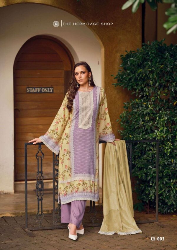hermitage clothing - cross stitch   hermitage cross stitch 001 006 series cotton embroidered casual wear salwar kameez wholesale surat 9 2025 05 19 16 09 32.jpg hermitage cross stitch 001-006 series cotton embroidered casual wear salwar kameez wholesale surat Catalogue Name : 24th May 2025 Name of Product : hermitage clothing - cross stitch  No of Design : 6 Piece (MOQ : 1 Set) Product Rate Per Piece : ₹ 895 / Per Piece Product Full Catalogue Rate : ₹ 5370 (GST Extra) Full Catalogue Weight : 6 KG Product Type & Size: unstitched Product Details: 
					 CROSS STITCH

BY

THE HERMITAGE SHOP

Fabric
Top - Pure Lawn Cotton  Embroidered 
Top - All over Embroidered Cotton  Lace Work As Per Shown in the pic
Bot -  Pure Reyon 
Dup - Pure Mal - Mal Cotton With Embroidered Cotton  Laces

SET- 06 PCS
PRC - 895 + GST

NO BUBBLES
NO POLYESTER 
NO SYNTHETIC 
  PROMISE