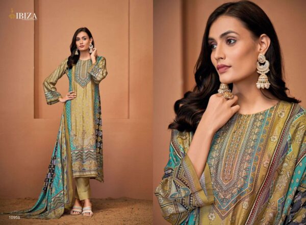 ibiza - amara   ibiza amara pure bamberg muslin salwar kameez catalogue wholesale market surat gujarat 7 2024 08 27 17 37 17.jpg ibiza amara 10955-10958 series pure bamberg muslin salwar kameez catalogue wholesale market surat gujarat  Catalogue Name : 27th May 2025 Name of Product : ibiza - amara   No of Design : 4 Piece (MOQ : 1 Set) Product Rate Per Piece : ₹ 1595 / Per Piece Product Full Catalogue Rate : ₹ 6380 (GST Extra) Full Catalogue Weight : 4 KG Product Type & Size: unstitched Product Details: 
					 
IBIZA


               NEW SERIES     
      

           * AMARA*

      *Fabric Details*

*Top:-PURE BEMBERG MUSLIN DIGITAL PRINT WITH HANDWORK*

 
*DUPATTA:-PURE MUSLIN  DIGITAL PRINT*

*BOTTOM:-PURE RAYON*

*COLOUR:- 4 PCS*

*PRICE:-1595*

Regards
*IBIZA LIFESTYLE *