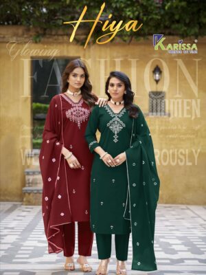 karissa trends - hiya   karissa hiya 1001 1004 series fanchy thread work with handwork cotton readymade collection 2025 05 3.jpeg