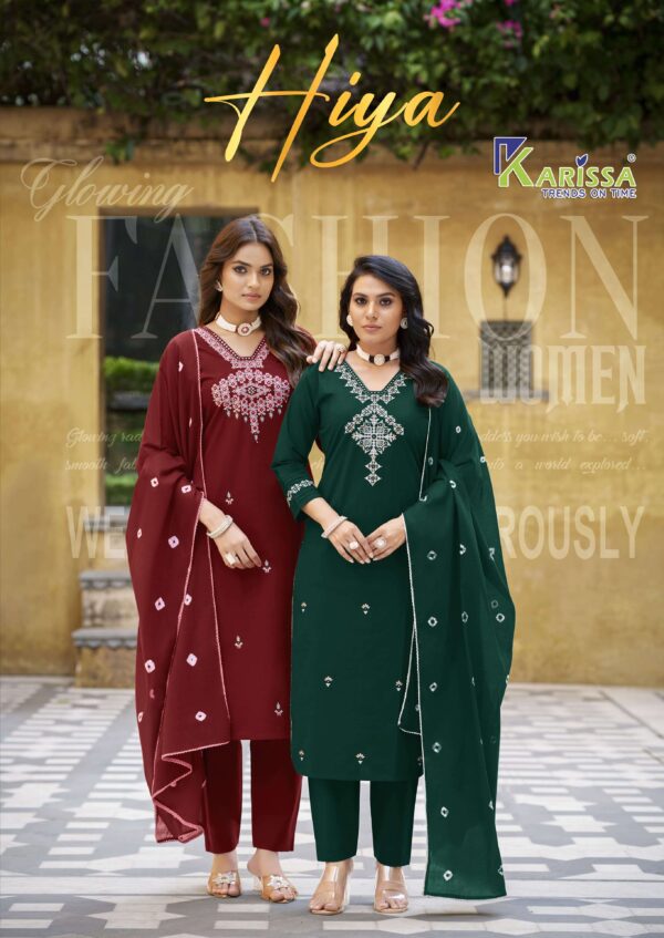 karissa trends - hiya   karissa hiya 1001 1004 series fanchy thread work with handwork cotton readymade collection 2025 05 3.jpeg