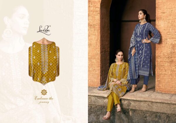 levisha - madhubala vol-6   levisha madhubala vol 6 6013 6020 series pakistani printed with self embroidered suits wholesaler surat 3 2025 05 28 12 07 35.jpg levisha madhubala vol-6 6013-6020 series pakistani printed with self embroidered suits wholesaler surat Catalogue Name : 28th May 2025 Name of Product : levisha - madhubala vol-6  No of Design : 8 Piece (MOQ : 1 Set) Product Rate Per Piece : ₹ 699 / Per Piece Product Full Catalogue Rate : ₹ 5592 (GST Extra) Full Catalogue Weight : 8 KG Product Type & Size: unstitched Product Details: 
					 Levisha® - Make in India

Launches its New Designer Suits 
               Madhubala-6

Fabric Details
Top Cemric Lawn Cotton pakistani Style Printed With Fancy Self Embroidery

Bottom: Cotton Dyed

Dupatta: Mal-Mal Cotton  Print With two Side Border Work Dup

RATE 699 + 
GST 5% 

Design 8

Delivery ready  Confirm now