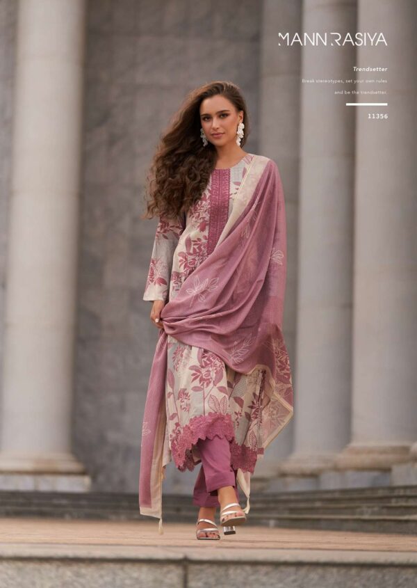 mannrasiya - violetta   mannrasiya violetta 11354 11355 series pure model muslin silk party where salwar kameez wholesale price surat india 3 2025 02 22 15 27 15.jpg mannrasiya violetta 11354-11355 series pure model muslin silk party where salwar kameez wholesale price surat india  Catalogue Name : 26th May 2025 Name of Product : mannrasiya - violetta  No of Design : 4 Piece (MOQ : 1 Set) Product Rate Per Piece : ₹ 1395 / Per Piece Product Full Catalogue Rate : ₹ 5580 (GST Extra) Full Catalogue Weight : 4 KG Product Type & Size: unstitched Product Details: 
					 MANNRASIYA


   Hello Dear customer
We are Launching A New Festive Collction 


              VIOLETTA

 
             Fabric Details 

Top Pure Modal Musline Silk Digital print With Fency Work

Bottom Pure Musline Solid

Dupatta: Pure Musline Digital Print

Designs: 4 PCS

PRICE :-395/- + GST

Book your order fast 