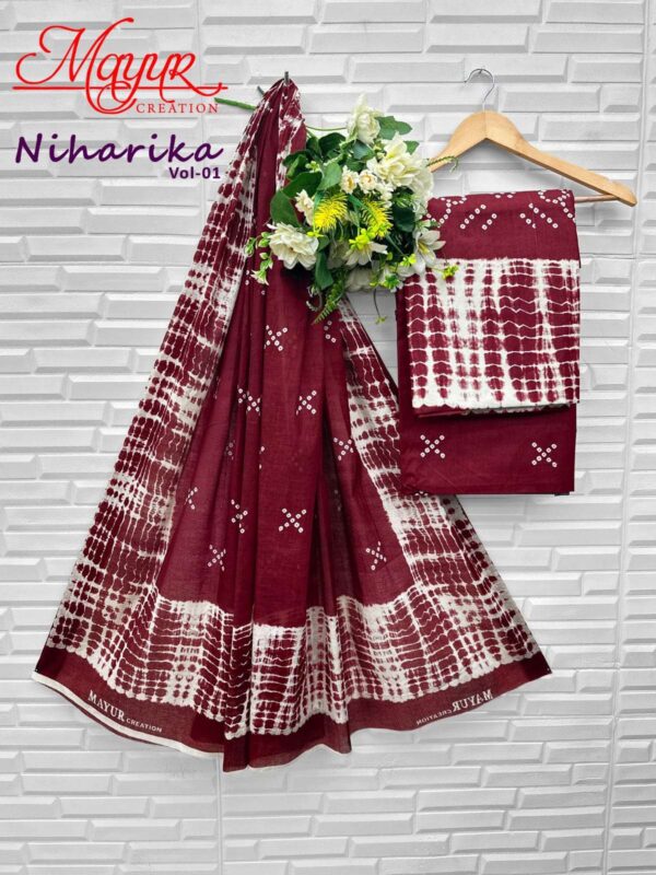 mayur creation - niharika vol-1   mayur creation niharika vol 1 1001 1010 series cotton summer wear salwar kameez supplier surat 8 2025 05 27 15 29 45.jpg mayur creation niharika vol-1 1001-1010 series cotton summer wear salwar kameez supplier surat Catalogue Name : 27th May 2025 Name of Product : mayur creation - niharika vol-1  No of Design : 10 Piece (MOQ : 1 Set) Product Rate Per Piece : ₹ 395 / Per Piece Product Full Catalogue Rate : ₹ 3950 (GST Extra) Full Catalogue Weight : 8 KG Product Type & Size: unstitched Product Details: 
					 NIHARIKA VOL 1 

FABRIC DETAILS 

TOP BOTTOM        160 GMS
DUPTTA                  MULMUL

CUT DETAILS

TOP         2.5 MTR
BOTTOM 2.0 MTR
DUPTTA  2.25 MTR

RATE   -  395/- + GST 

POUCH PACKING ONLY 

DESPATCH ON WEDNESDAY