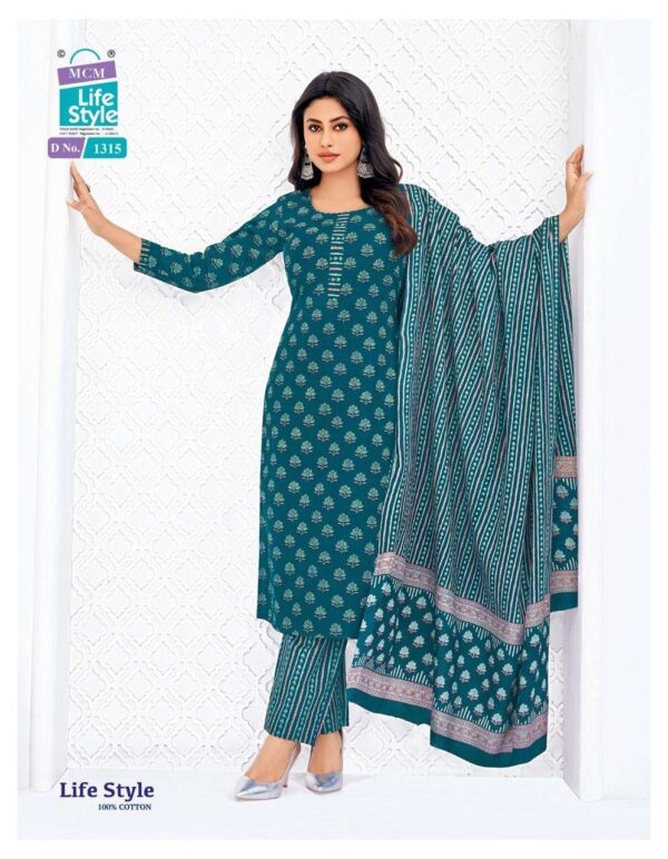 mcm lifestyle - lifestyle vol-13   mcm lifestyle lifestyle vol 13 readymade cotton summer wear salwar kameez online surat 6 2025 05 22 15 22 20.jpg mcm lifestyle lifestyle vol-13 readymade cotton summer wear salwar kameez online surat Catalogue Name : 22nd May 2025 Name of Product : mcm lifestyle - lifestyle vol-13  No of Design : 12 Piece (MOQ : 1 Set) Product Rate Per Piece : ₹ 540 / Per Piece Product Full Catalogue Rate : ₹ 6480 (GST Extra) Full Catalogue Weight : 8 KG Product Type & Size: XS | XL XXL | M | L | XL | XXL | XXXL Product Details: 
					 Dear Esteemed Customer,

 Unveiling our latest Catalogue...

    Life Style Vol-13

 Highlights of the New Collection:
 Designs: 12 (1 Set)
 Packing: Bag Pack

 Updated Prices:
 Mill Pack: ₹ 540 /- (L, XL, XXL)
 M-Size: ₹ 530/-
 3XL Size: ₹ 550/-
 4XL Size: ₹ 560 /-
 5XL Size: ₹ 570 /-

 Dispatch in 3 to 5 days 
  Booking now open!
 Secure your orders and refresh your summer collection today! 

 Warm Regards,
MCM Life Style