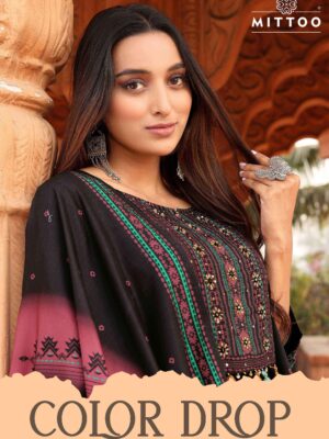 mittoo - colordrop   mittoo colordrop 4001 4006 series rayon print with handwork readymade kurti supplier 2025 05 27 15 2.jpeg