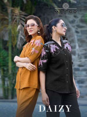 mittoo - daizy   mittoo daizy 2001 2006 series fancy handwork casual wear readymade cord set buy wholesale surat 2025.jpeg